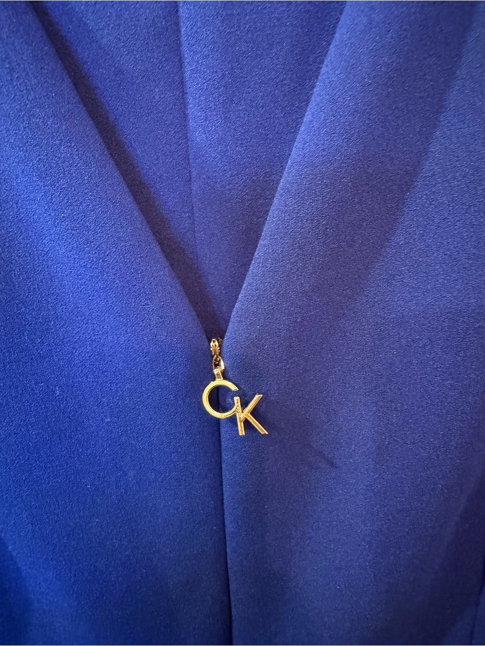 Calvin Klein Cobalt Blue Sleeveless Jumpsuit - Picture 3 of 11